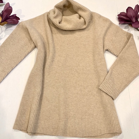 Madewell Sweaters - Madewell Sweater Cowl Neck Tunic Tan Medium
